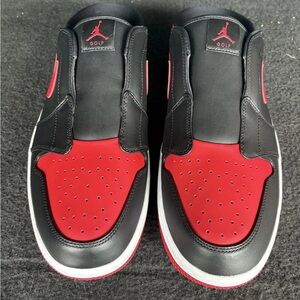 Nike Air Jordan 1 Mule Golf Bred FJ1214-001 Red Black White US Size15 new no box